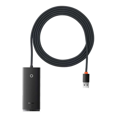 Baseus Lite 4 portos Type-C HUB adapter (Type-C >USB 3.0*4-re) 1m WKQX030401 Fekete