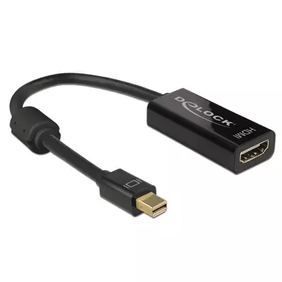 Delock Adapter mini Displayport 1.2-dugós csatlakozó > HDMI-csatlakozóhüvely 4K passzív,20cm, fekete