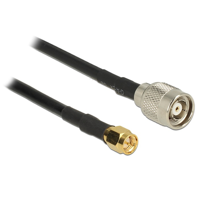 Delock antenna kábel RP-TNC dugó > SMA dugó RG-58 C/U 5 m