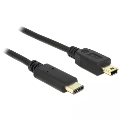 Delock Kábel USB Type-C  2.0 dugó > USB 2.0 Mini-B típusú dugó 2,0 m fekete