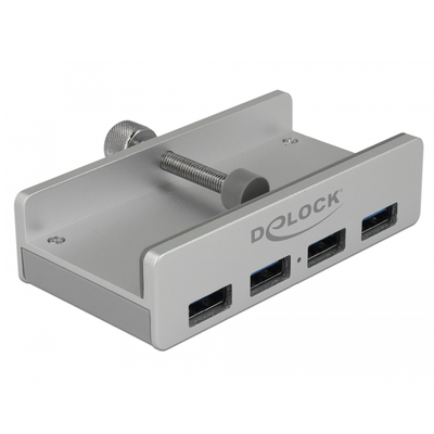 Delock Külso USB 3.0 hub 4 bemenettel záró csavarral