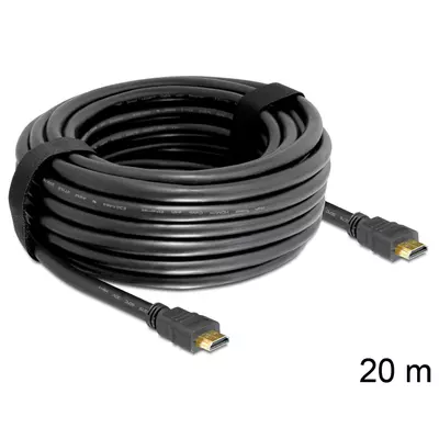 Delock nagy sebességű HDMI Ethernet kábel   HDMI A dugós > HDMI A dugós 20 m