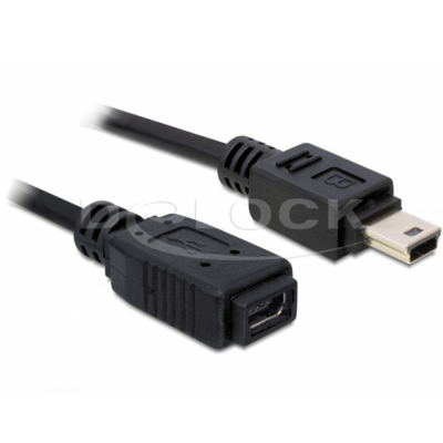 Delock USB 2.0 mini-B hosszabbító kábel, apa-anya 1m