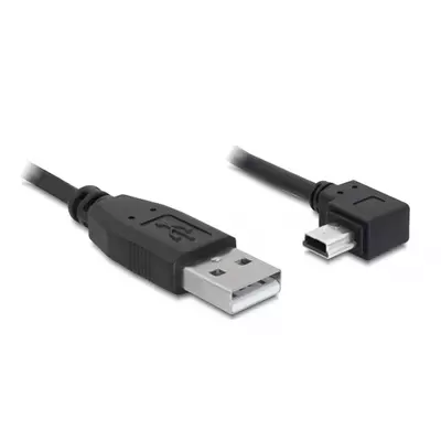 Delock USB 2.0-A apa - USB mini-B 5 tűs hajlított apa átalakító kábel, 0,5m