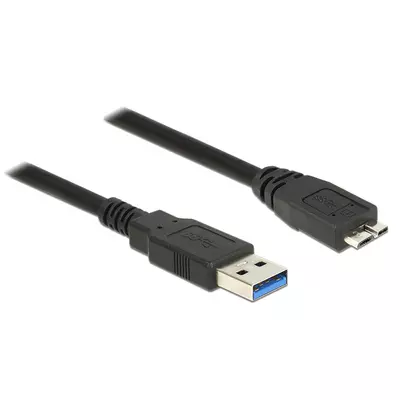 Delock USB 3.0-s kábel A-típusú csatlakozódugóval > USB 3.0-s, Micro-B-típusú csatlakozódugóval, 1,5