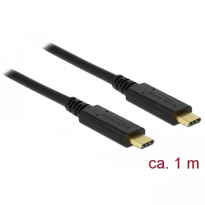 Delock USB 3.1 Gen 2 (10 Gbps) kábel Type-C a Type-C 1 m 3 A E-Marker