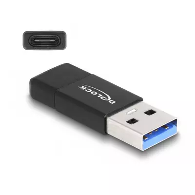 Delock USB 3.2 Gen 2 adapter A-típusú USB apa - USB Type-C  anya fekete