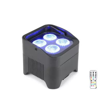 BeamZ BBP94 RGBAW-UV (4x10W) LED DMX akkumulátoros reflektor + IR távirányító