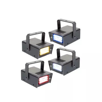 Beamz BMS-24SET RYBW LED stroboszkóp szett (4x)