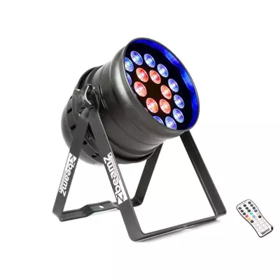 BeamZ Professional PAR-64 RGBW (18x12W) DMX Quad LED reflektor + IR távirányító