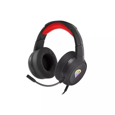 Genesis Neon 200 RGB Gamer fejhallgató, fekete-piros