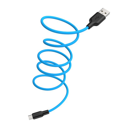 HOCO X21 Szilikon töltokábel Micro USB 1m, kék