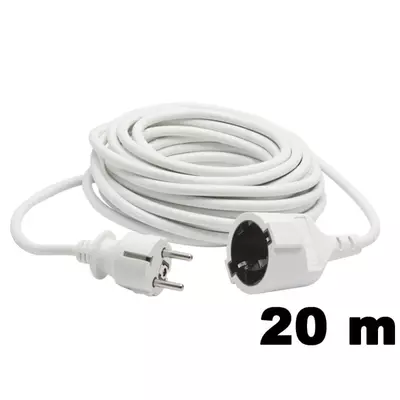 Kleiber PCW-20M Hálózati lengő hosszabbító 3x1,5 mm2 (20m) - fehér