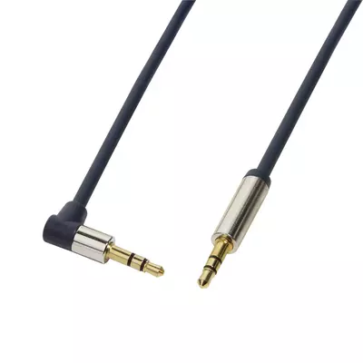 Logilink audió kábel 3.5 mm Sztereó M/M 90' elfordított, 0,5 m, kék