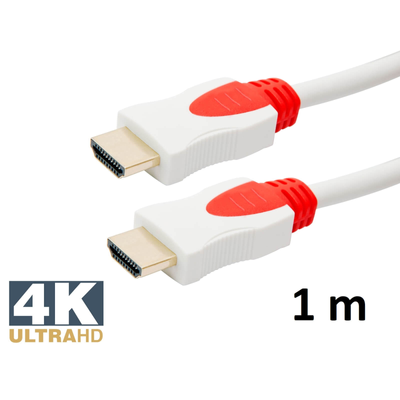 MK Audio HDM12-1M HDMI kábel - 3D / FULL HD, aranyozott dugók, 1m