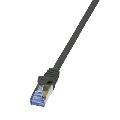 Logilink Patch kábel PrimeLine, Cat.7 kábel, S/FTP, fekete, 0,5 m