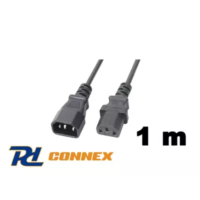 PD Connex CX18 230V tápkábel hosszabbító 1m (IEC C14 - IEC C13)