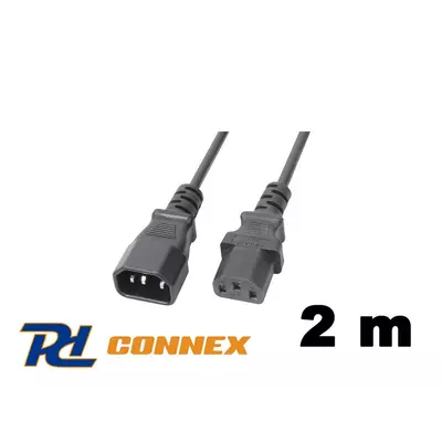 PD Connex CX18 230V tápkábel hosszabbító 2m (IEC C14 - IEC C13)