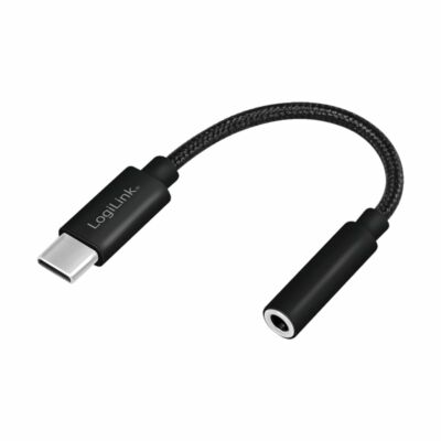 LogiLink USB Type-C kábel 3,5 mm-es audio jack adapterhez, 13 cm