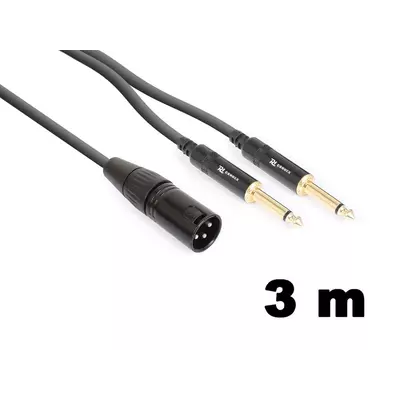 PD Connex CX56-3 sztereo jelkábel (XLR papa - 2×6,3 mm Jack) - (3 m)