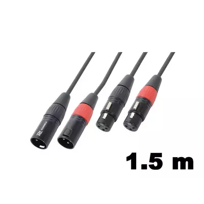 PD Connex CX60-1,5 sztereo jelkábel (2x XLR mama - 2x XLR papa) - (1,5 m)