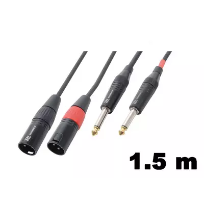 PD Connex CX64-1,5 sztereo jelkábel (2x XLR papa - 2×6,3 mm Jack) - (1,5 m)