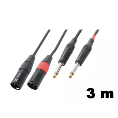 PD Connex CX64-3 sztereo jelkábel  (2x XLR papa - 2×6,3 mm Jack) - (3 m)