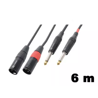 PD Connex CX64-6 sztereo jelkábel  (2x XLR papa - 2×6,3 mm Jack) - (6 m)