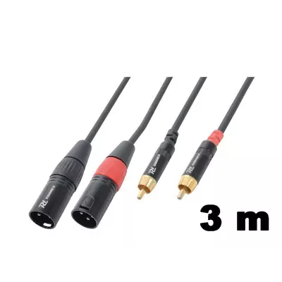 PD Connex CX66-3 sztereo jelkábel  (2x XLR papa - 2x RCA) - (3 m)