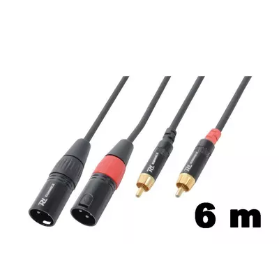 PD Connex CX66-6 sztereo jelkábel  (2x XLR papa - 2x RCA) - (6 m)