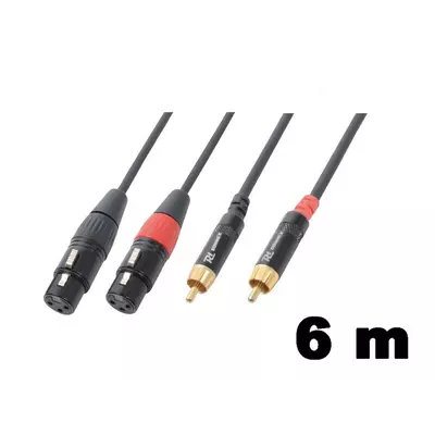 PD Connex CX68-6 sztereo jelkábel  (2x XLR mama - 2x RCA papa) - (6 m)