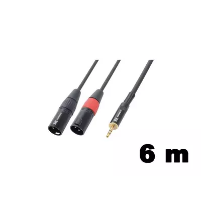 PD Connex CX70-6 sztereo jelkábel (3,5 mm Jack - 2x XLR papa) - (6 m)