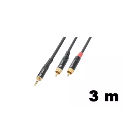 PD Connex CX85-3 sztereo jelkábel (3,5 mm Jack - 2x RCA) - (3 m)