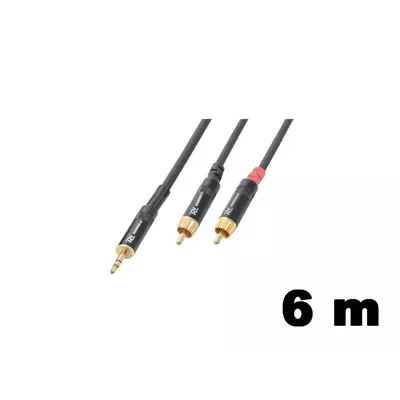 PD Connex CX85-6 sztereo jelkábel (3,5 mm Jack - 2x RCA) - (6 m)