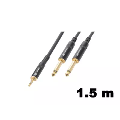 PD Connex CX86-1,5 sztereo jelkábel (3,5 mm Jack - 2×6,3 mm Jack) - (1,5 m)