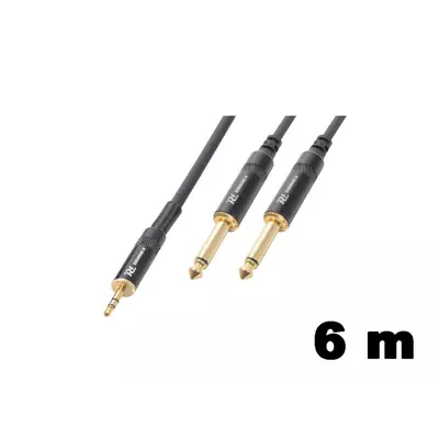 PD Connex CX86-6 sztereo jelkábel (3,5 mm Jack - 2×6,3 mm Jack) - (6 m)