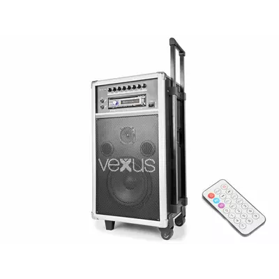 Vonyx Vexus ST-110 (8") 250W akkumulátoros hordozható hangfal (1xMik + MP3 + CD)