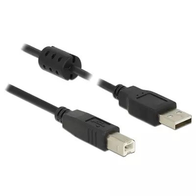 Delock USB 2.0-s kábel A-típusú csatlakozódugóval > USB 2.0-s, B-típusú csatlakozódugóval, 3,0 m, fe