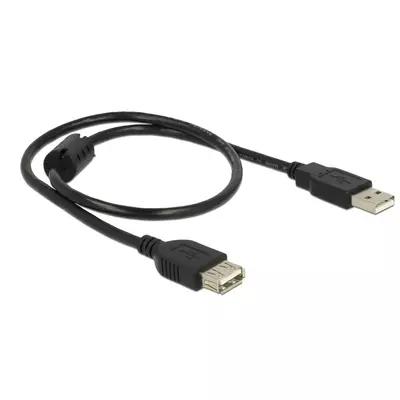 Delock USB2.0 hosszabító kábel A-tip. dugó > A-tip aljzat csatlakozókkal, 0.5m