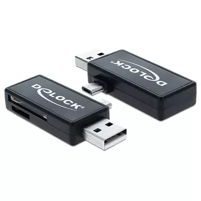 Delock Micro USB OTG-kártyaolvasó + USB A-csatlakozódugó