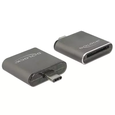 Delock USB Type-C csatlakozóval ellátott SDHC / SDXC UHS-II / MMC egy nyílású kártyaolvasó