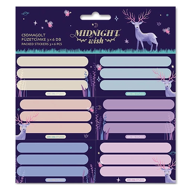Ars Una: Midnight Wish csomagolt füzetcímke (3x6 db)
