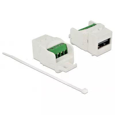 Delock Keystone modul USB 2.0 A anya sorkapocs modul, fehér