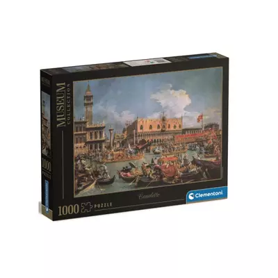 Canaletto: A dózse díszgondolája a mólónál, áldozócsütörtökön Museum Collection 1000db-os puzzle - Clementoni