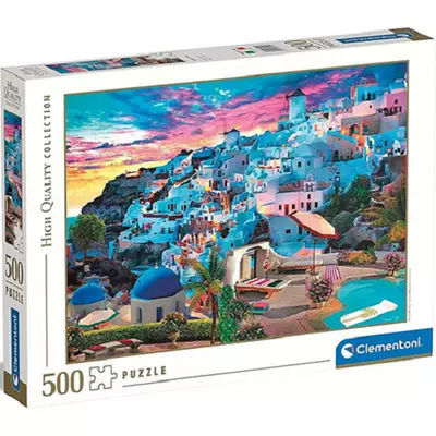 Kilátás Santorini szigetén HQC puzzle 500db-os - Clementoni