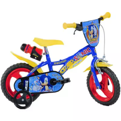 Sonic kék-sárga gyerek bicikli 12-es méretben - Dino Bikes kerékpár