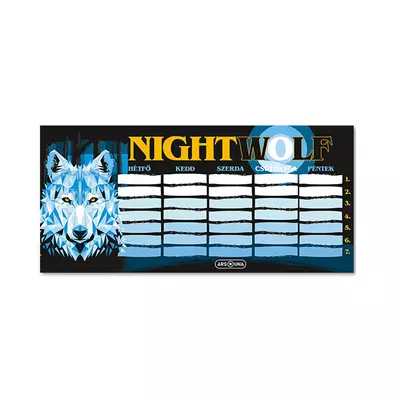 Ars Una: Nightwolf egylapos, kétoldalas órarend