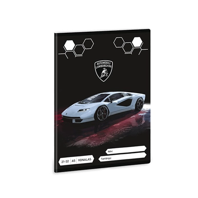 Ars Una: Szürke Lamborghini vonalas füzet A/5 21-32