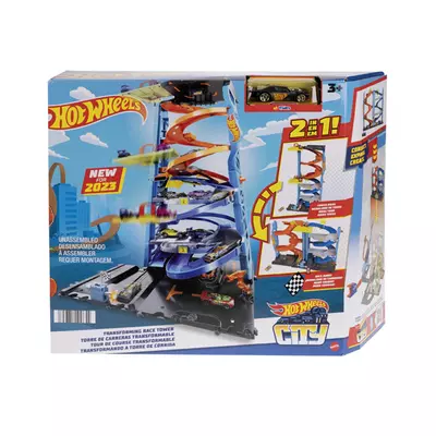 Hot Wheels City: 2 az 1-ben versenytorony játékszett - Mattel