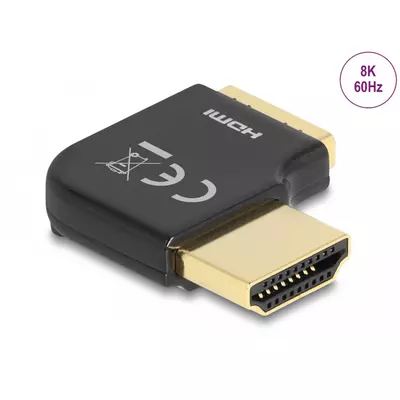 Delock HDMI adapter apa - anya 90 fok jobbra hajlítva 8K 60 Hz fém